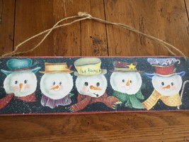 Snowman hanging Plaque Sign Holiday Christmas Farm House NEW - £6.19 GBP