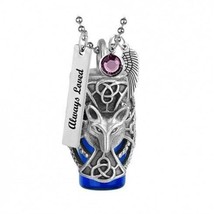 Celtic Fox Cobalt Bottle Ash Urn - Love Charms™ Option - $29.95