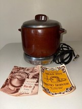 West Bend Old Fashioned Bean Pot Ceramic Electrical Hot Plate With Lid 1952 - $48.30 CAD