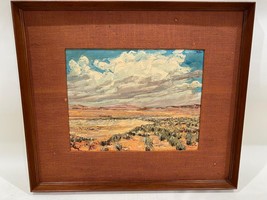 Senza Titolo Deserto Landscape By Nicholas Volpe Olio Su Tavola con Cornice - £956.76 GBP