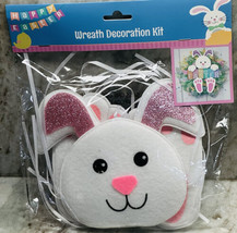 Happy Easter White Bunny Felt Wreath Decoration Kit - £17.34 GBP