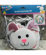 Happy Easter White Bunny Felt Wreath Decoration Kit - £17.68 GBP