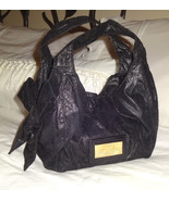 Exc Cond Valentino Garavani Hand Bag Shimmering Black Lacey Look Int Poc... - £167.27 GBP