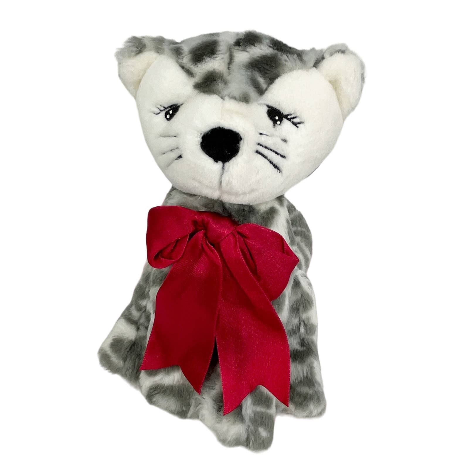 Gymboree Snow Leopard Kitty Cat Gray White Plush Toy Stuffed 8" Rare - $23.00
