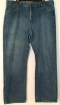 Chaps jean men size 38 X 30 straight leg 100% cotton blue denim - £7.93 GBP