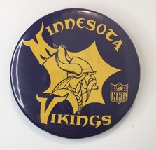 Vintage MINNESOTA VIKINGS Football Button Pin NFL Winona MN 3.5&quot; - £50.11 GBP