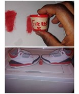  Jordan Retro 3 Fire Red 07 Paint Mix Using Angelus Paint 1/2oz Look at ... - $11.64