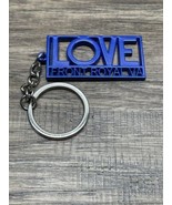 NEW Love From Royal Virginia VA Blue Keychain Travel Souvenir USA KG - $286.31 MXN
