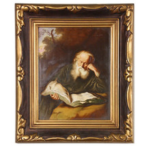 &quot;The Hermit&quot; by Solomon Koninck Framed Print on Porcelain Rosenthal St. Jerome - £601.95 GBP