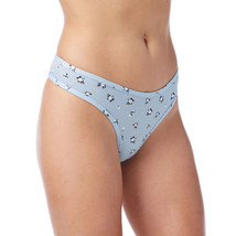 No Boundaries Women&#39;s Cotton Thong Panties Size X-LARGE (15-17) Blue W Flowers - £9.06 GBP