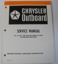1982 Chrysler Outboard 9.9 15 HP 250 Sailor Service Shop Manual OB 3785 - $29.99