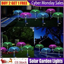 Solar Garden Lights Jellyfish Stake Lamp Color Changing For Outdoor Yard Pathway - £15.71 GBP