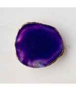 Golden Edge Natural Stone Phone Grip Purple Agate - $21.73 CAD