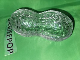 Vintage 3D Crystal Covered Peanut Container Serenade Candy Dish Godinger - $34.64