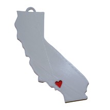 California State Los Angeles Heart Ornament Christmas Decor USA PR244-CA - $4.99