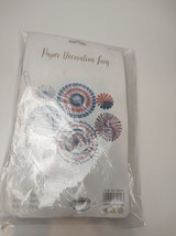 Independence Day Party Hanging Paper Fans Decorations -National Day Patr... - £9.59 GBP