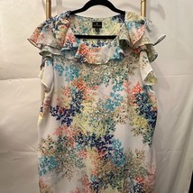 Worthington Ruffle Sleeve Floral Blouse – Size XL – EUC - $8.00