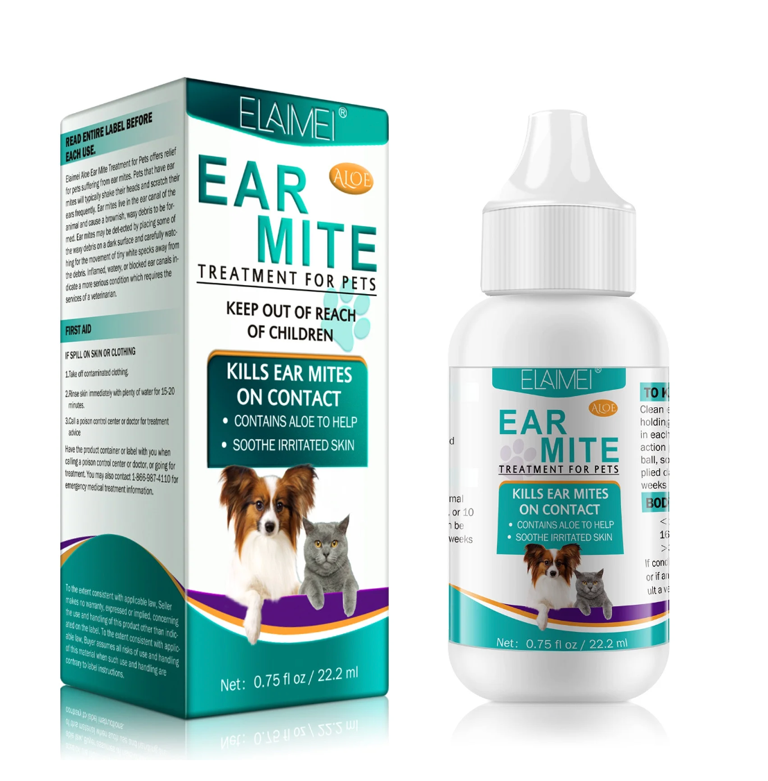 Dog Ear Cleaner Pet Ear Cleaning Oil Softens The Ear Canal, Removes Mites - $13.99