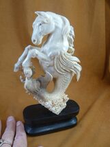 Peg-w Pegasus Mermaid shed moose antler figurine detailed crafted mythic... - $629.24