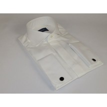 Men Sateen Cotton Blend Shirt Manschett Quesste Turkey Slim Fit 4130-02 Ivory image 2