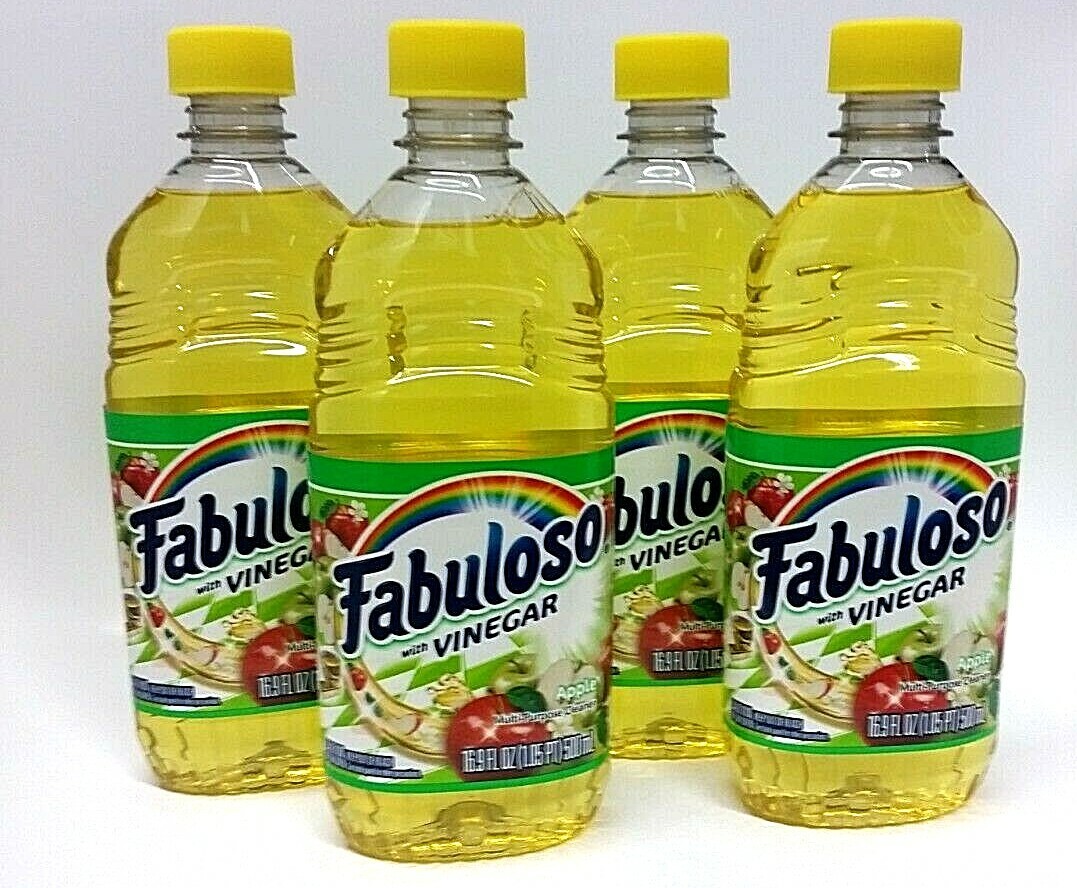 (LOT 4 Bottles) Fabuloso VINEGAR APPLE All Purpose Cleaner 16.9 oz Ea Bo... - $29.69