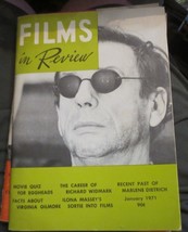 FILMS IN REVIEW magazine January 1971 Yves Montand cover John Wayne Rio Lobo - £7.80 GBP