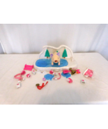 Teacup Pets Piggies Crystal Ice Rink Champions Play Set Piggy Skating Lot  - $414.68 MXN