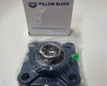Jeremywell UCF205-16 Blue Solid Base 1&quot; Bore Flange Mounted Pillow Block... - £17.30 GBP