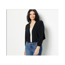 Truth + Style Knit Jersey Cropped Jacket - (Black, Large) A491545 - £17.91 GBP