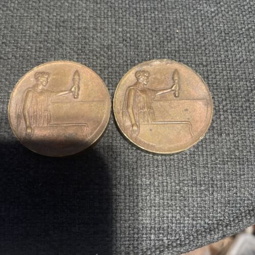 2 Blank Thick Award Challenge Coins - $9.49