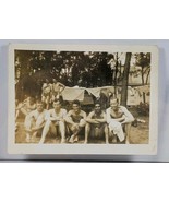 WWII Soldiers in Swimsuits Snapshot Photograph A107 - £13.28 GBP