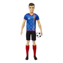 Barbie Soccer Ken Doll with Short Cropped Hair, Colorful #21 Uniform, Cl... - £11.69 GBP