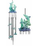 Sea World Three Dolphins Launching Above Water Wind Chime Marine Life Na... - £25.10 GBP