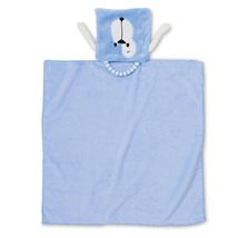 Izzy and Oliver Puppy Baby Travel Blanket 24" x 24" Blue Ultra Soft Polyester image 3