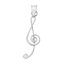 Sweet Music Treble Clef Musical Note 925 Silver Pendant - £8.60 GBP