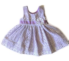 Jona Michelle Baby Girls Dress 6 Month Light Purple White Lace Sleeveless NEW - £19.22 GBP