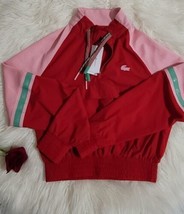 Women’s SPORT Loose Fit Cropped Colorblock Sweatshirt Jacket SZ Small - $187.11