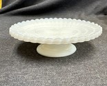 Vintage Avon Milk Glass Owl Face Pedestal Soap Dish Cottage Core Farmhouse - $9.79