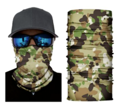 2 GREEN MILITARY CAMOUFLAGE SEAMLESS BANDANA WRAP bandanna hat mask band... - £9.84 GBP