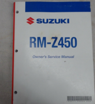 2008 Suzuki RM-Z450 Owner's Service Shop Manual K8 99011-28H50-03A - $28.26