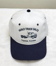 Vintage Trucker Snapback Cap / Hat White Blue Heald Truck Sales Topeka, ... - £6.06 GBP