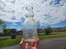 Vintage 1 Quart Cream Top Snyder&#39;s Home Pasteurized Milk Bottle Hazleton PA. - £27.96 GBP