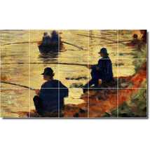 Georges Seurat Waterfront Painting Ceramic Tile Mural P08316 - £119.90 GBP+