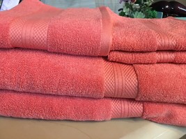 WESTPOINT CORAL 7pc TOWEL SET 2 BATH 1HAND 2 WASH BNWOT BEAUTIFUL COLOR - $79.19