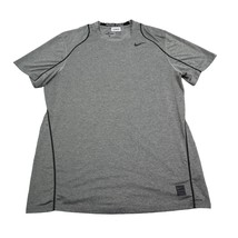 Nike Pro Shirt Mens L Gray Athletic Fitted Dri-Fit Tee Casual  - £14.66 GBP