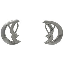 Tiffany &amp; Co. Paloma Picasso Crescent Moon Stud Earrings Sterling Silver 925 - £158.40 GBP