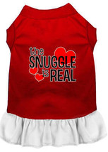 The Snuggle is Real Dog Dress in Red/White, Medium - £22.16 GBP