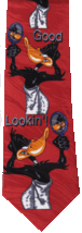 Daffy Duck Looney Tunes Hey Good Looking RED Necktie - $19.99