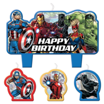 Avengers Marvel Molded Cake Topper Candle 4 Piece Birthday Party Supplie... - $115.52 MXN