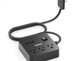 Flat Plug Power Strip, Ultra Thin Extension Cord With 3 Usb Wall Charger... - $35.99